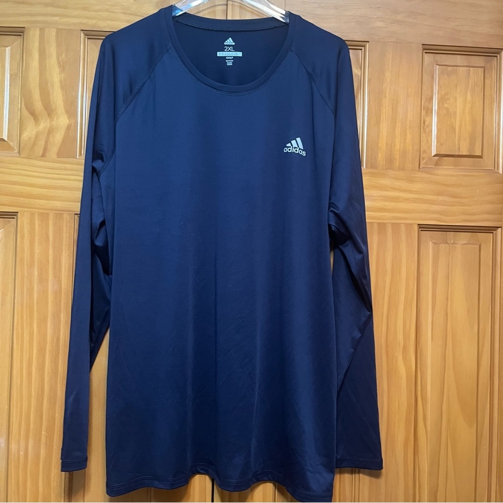 Adidas Navy Blue Crew Neck Golf Shirt Size 2XL